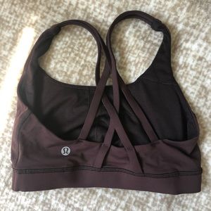 Chocolate brown Lululemon sports bra!